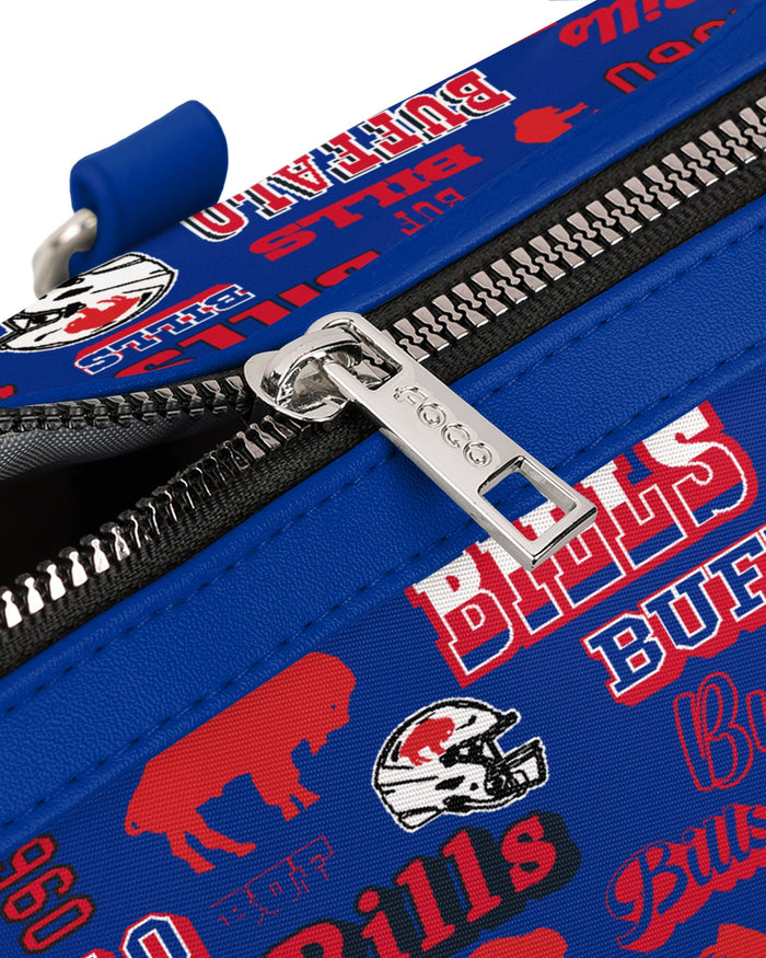 Buffalo Bills Repeat Retro Print Nylon Medium Barrel Bag