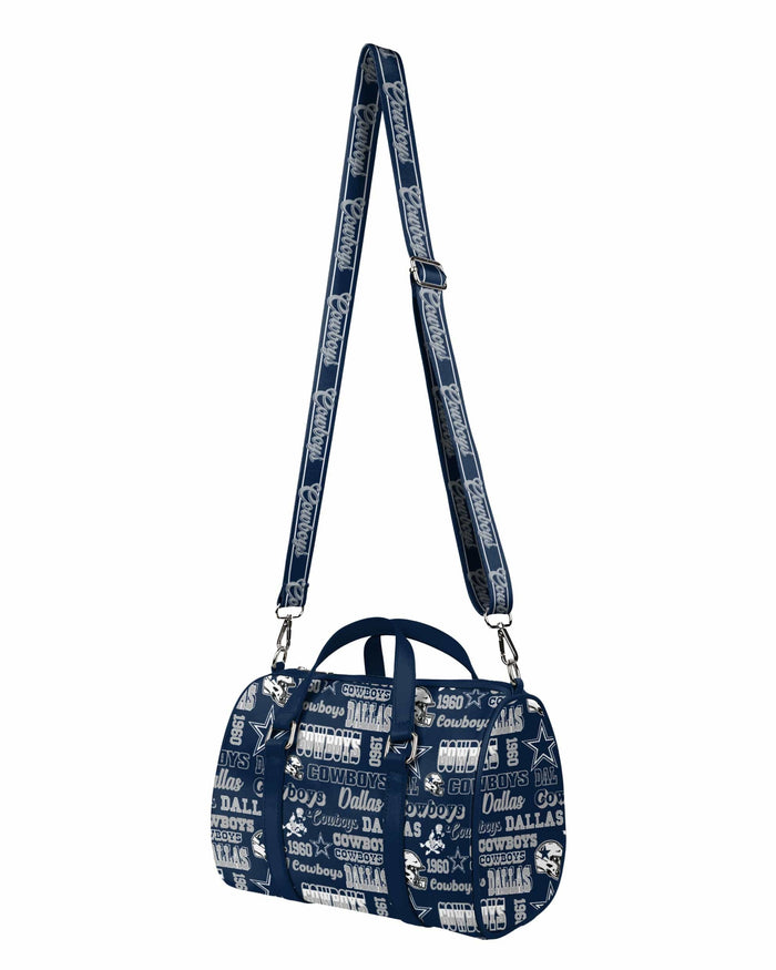 Dallas Cowboys Repeat Retro Print Nylon Medium Barrel Bag