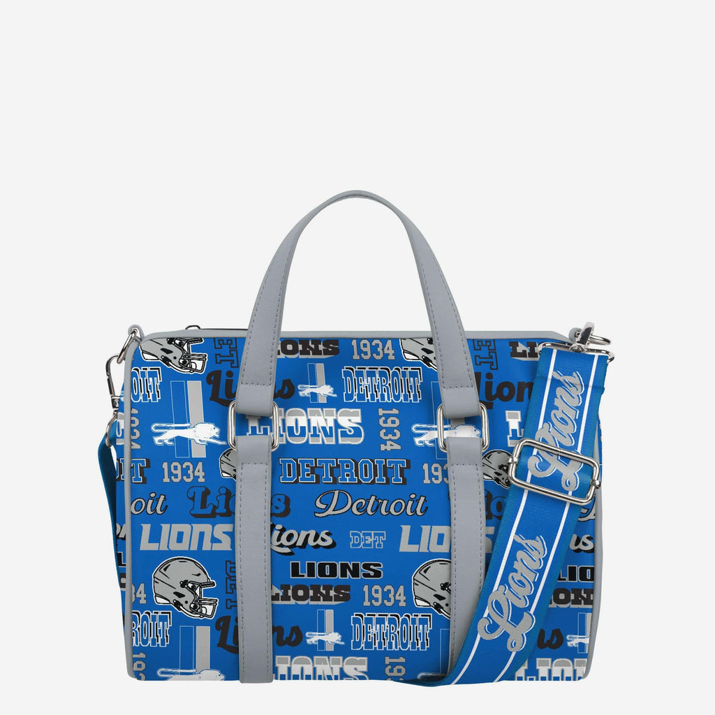 Detroit Lions Repeat Retro Print Nylon Medium Barrel Bag FOCO - FOCO.com