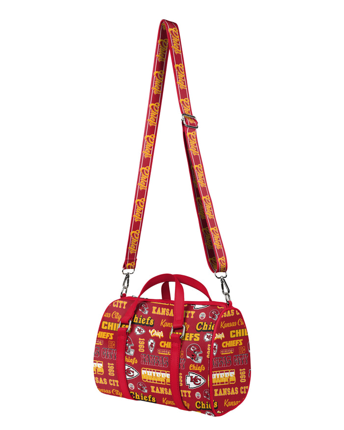 Kansas City Chiefs Repeat Retro Print Nylon Medium Barrel Bag