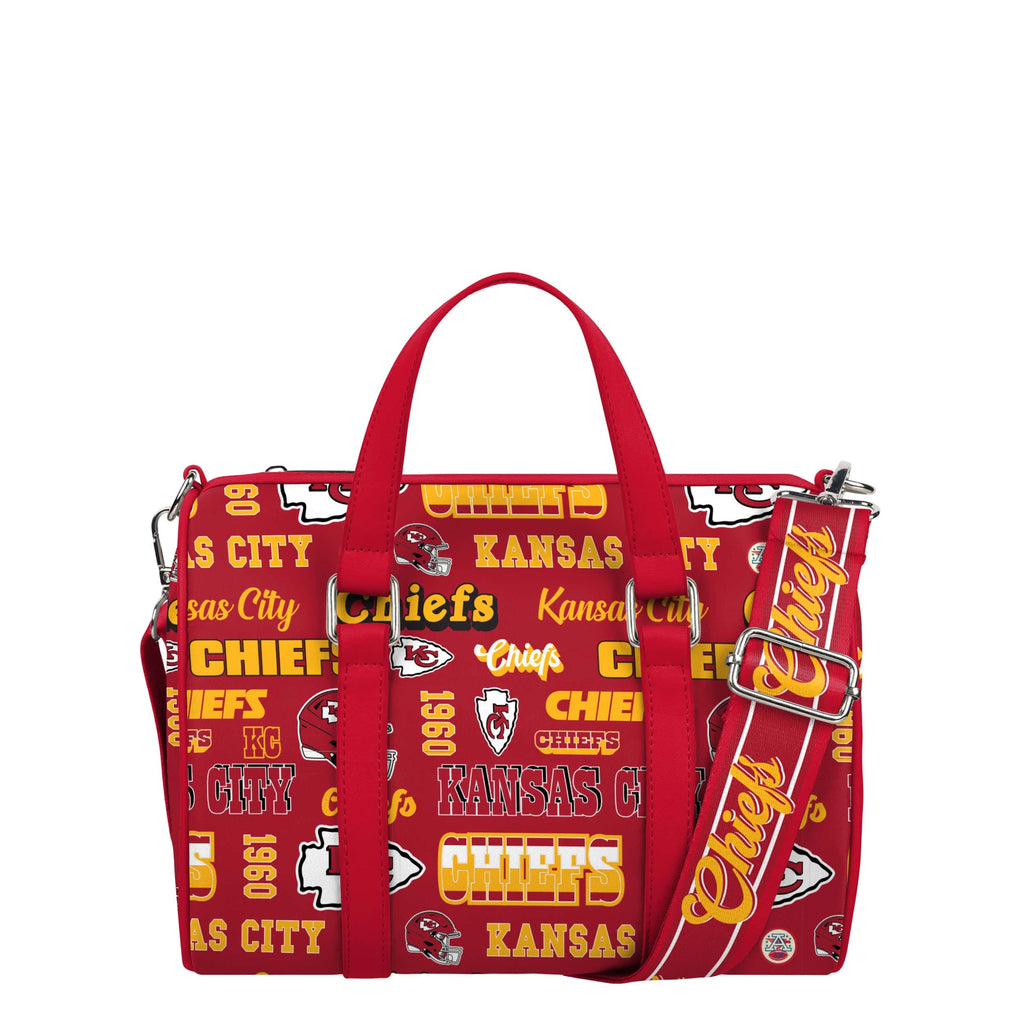 Kansas City Chiefs Repeat Retro Print Nylon Medium Barrel Bag