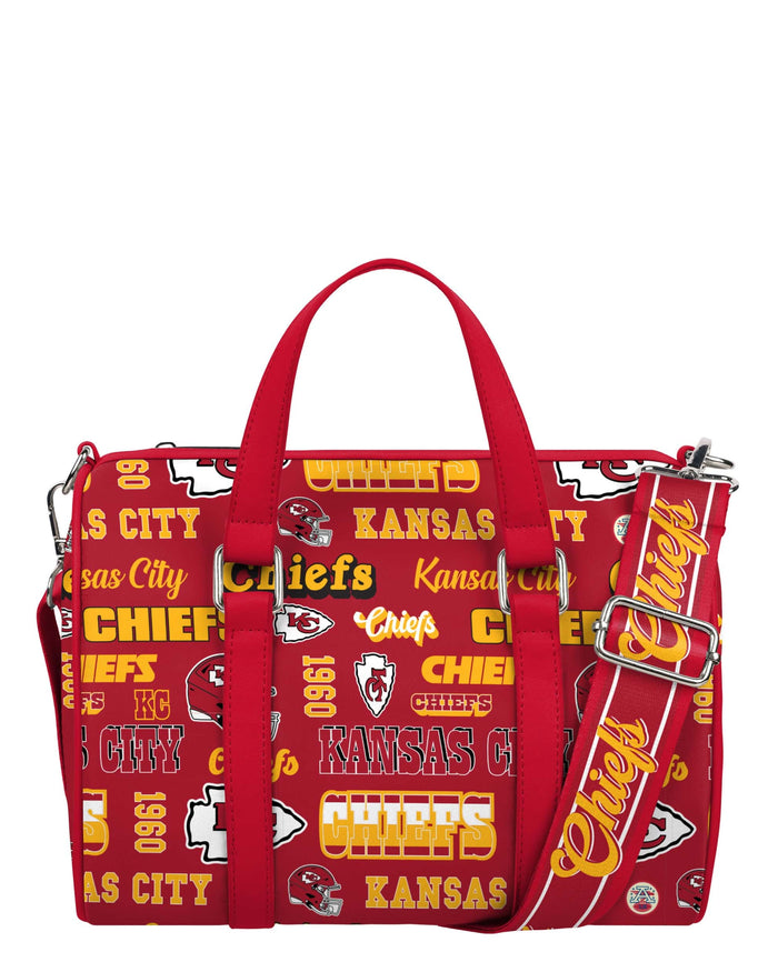 Kansas City Chiefs Repeat Retro Print Nylon Medium Barrel Bag