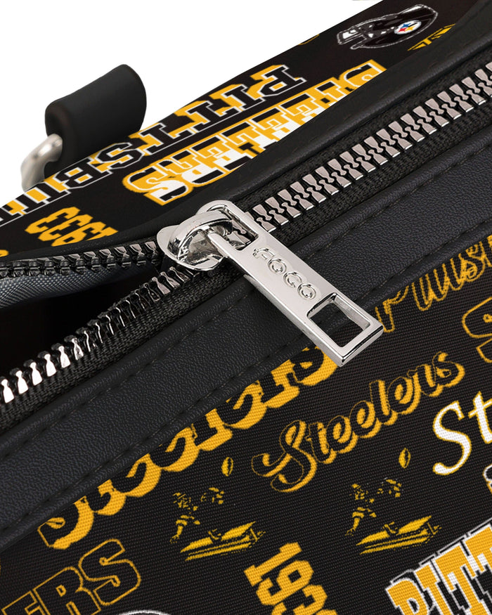 Pittsburgh Steelers Repeat Retro Print Nylon Medium Barrel Bag