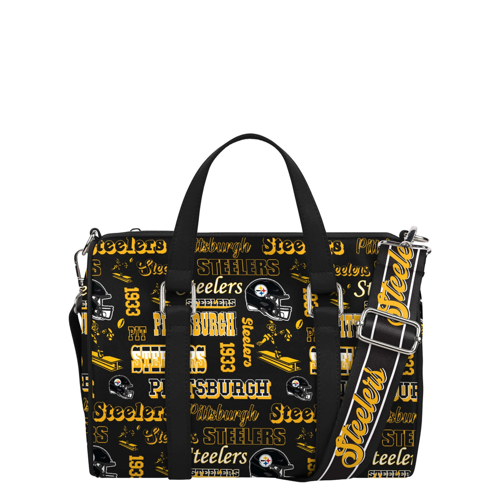 Pittsburgh Steelers Repeat Retro Print Nylon Medium Barrel Bag