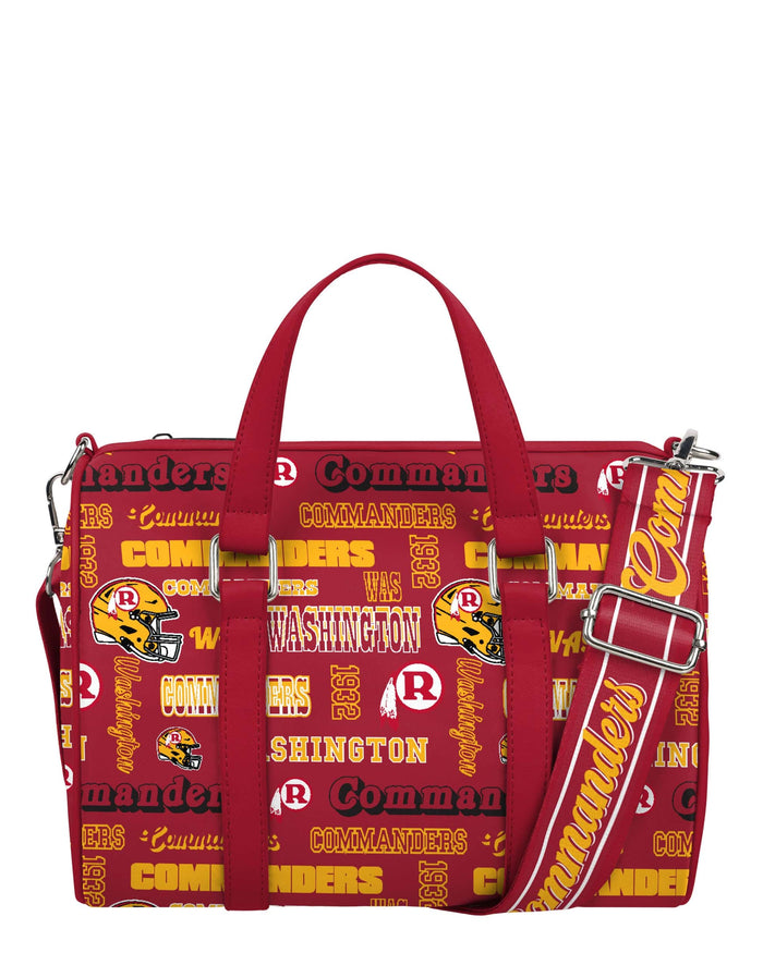 Washington Commanders Repeat Retro Print Nylon Medium Barrel Bag