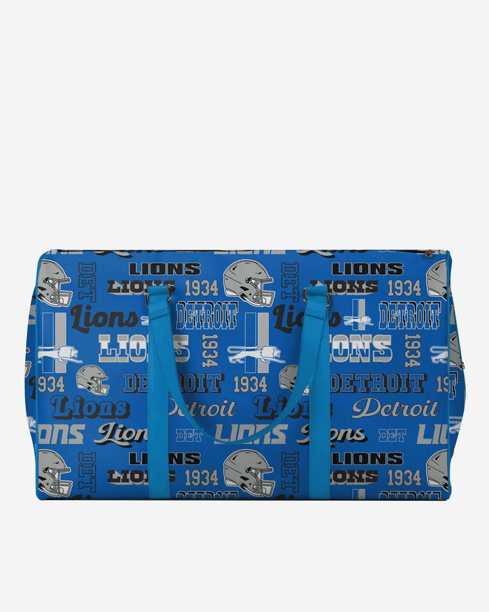 Detroit Lions Repeat Retro Print Nylon Weekender Duffle Bag FOCO - FOCO.com