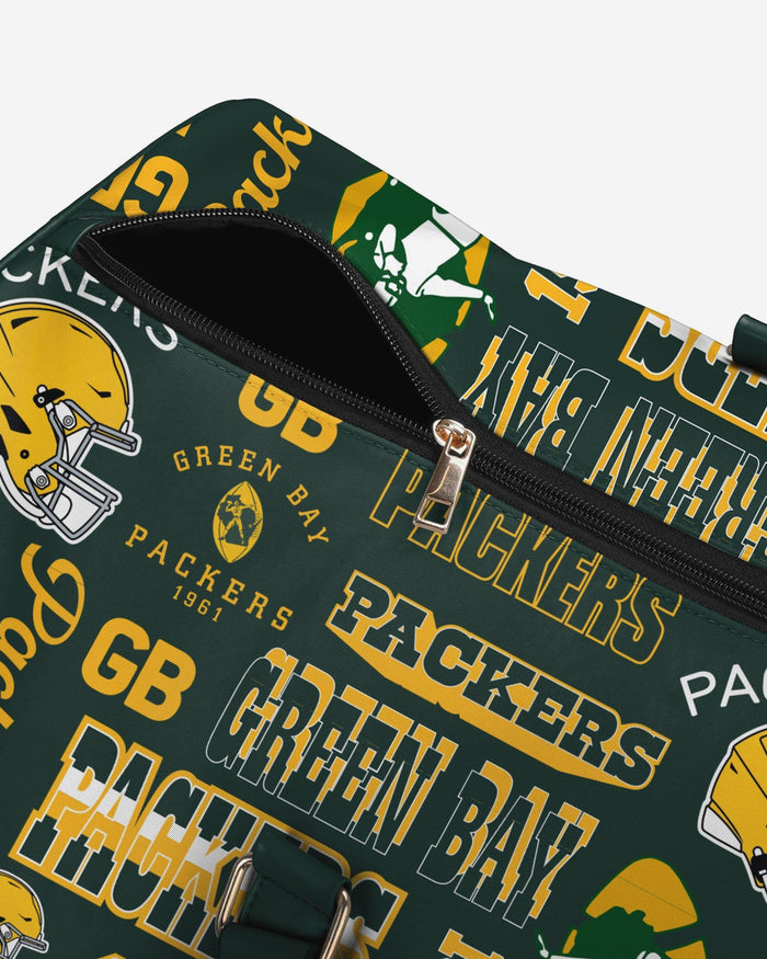 Green Bay Packers Repeat Retro Print Nylon Weekender Duffle Bag FOCO - FOCO.com
