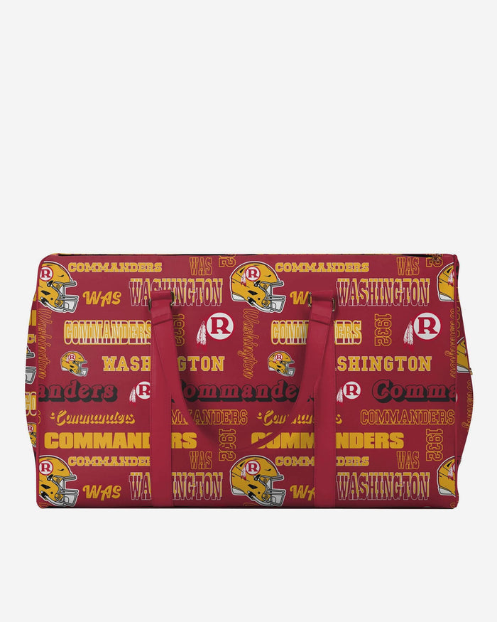 Washington Commanders Repeat Retro Print Nylon Weekender Duffle Bag FOCO - FOCO.com