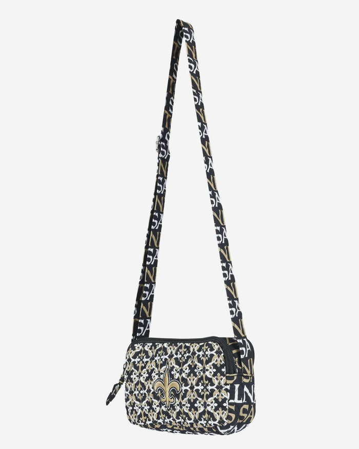 New Orleans Saints Quilted Crossbody Bag FOCO - FOCO.com