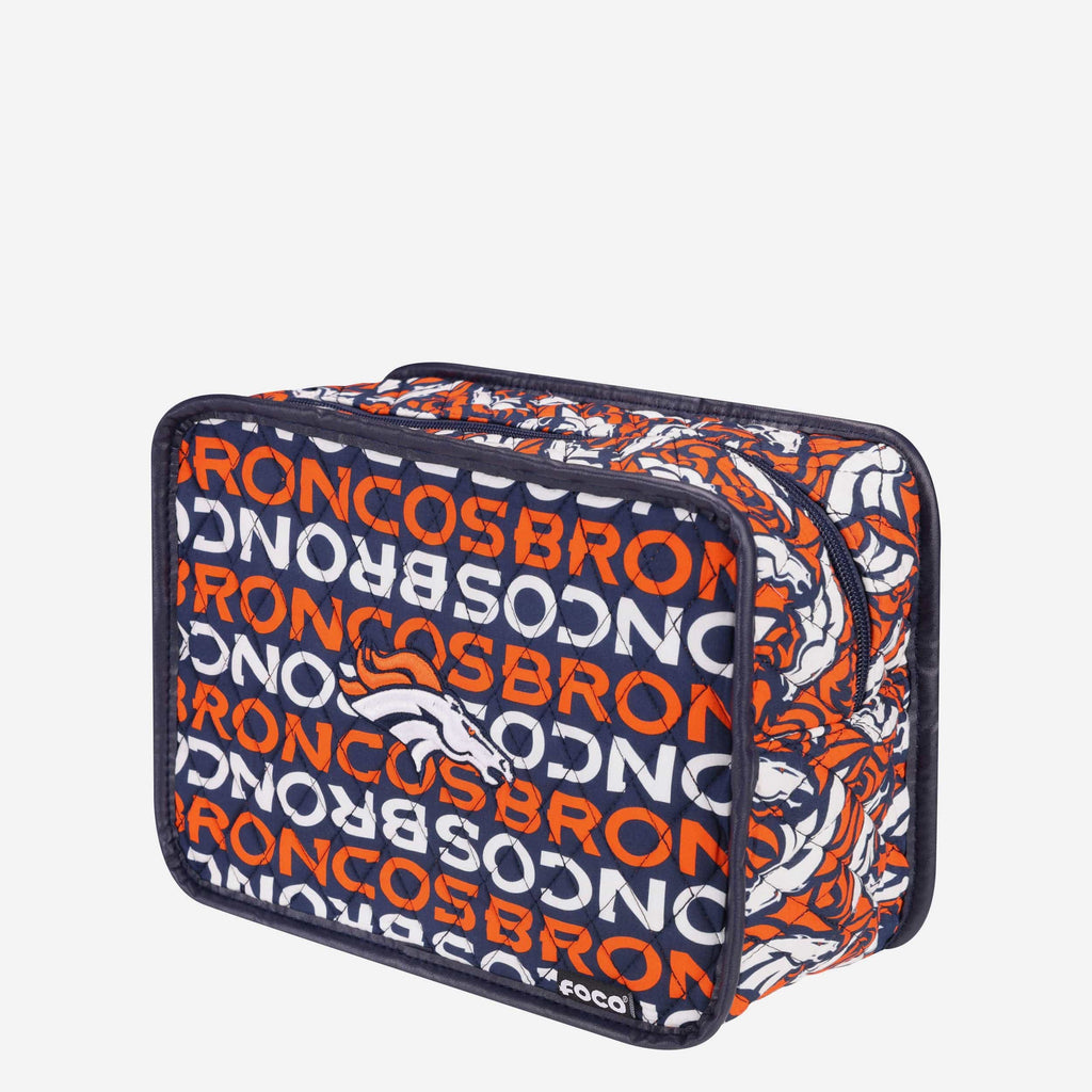 Denver Broncos Quilted Printed Cosmetic Bag FOCO - FOCO.com