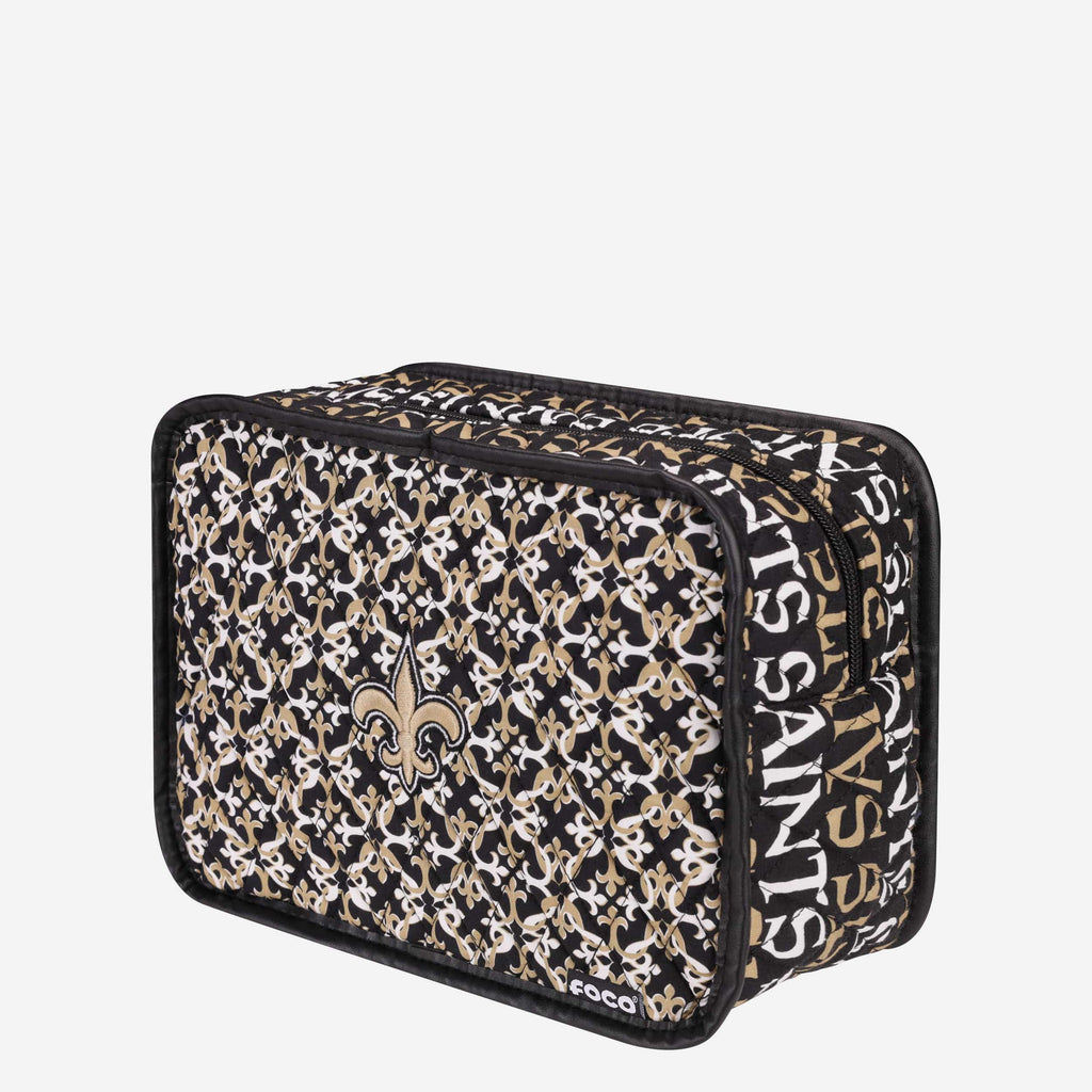New Orleans Saints Quilted Printed Cosmetic Bag FOCO - FOCO.com