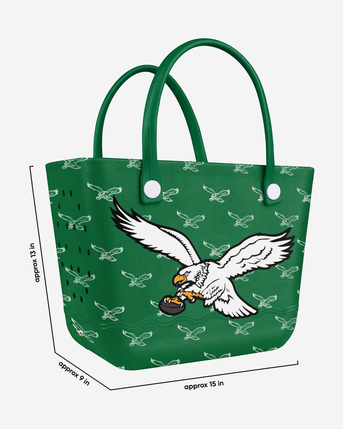 Philadelphia Eagles Kelly Green Big Logo Mini Print Tailgate Tote Bag FOCO - FOCO.com