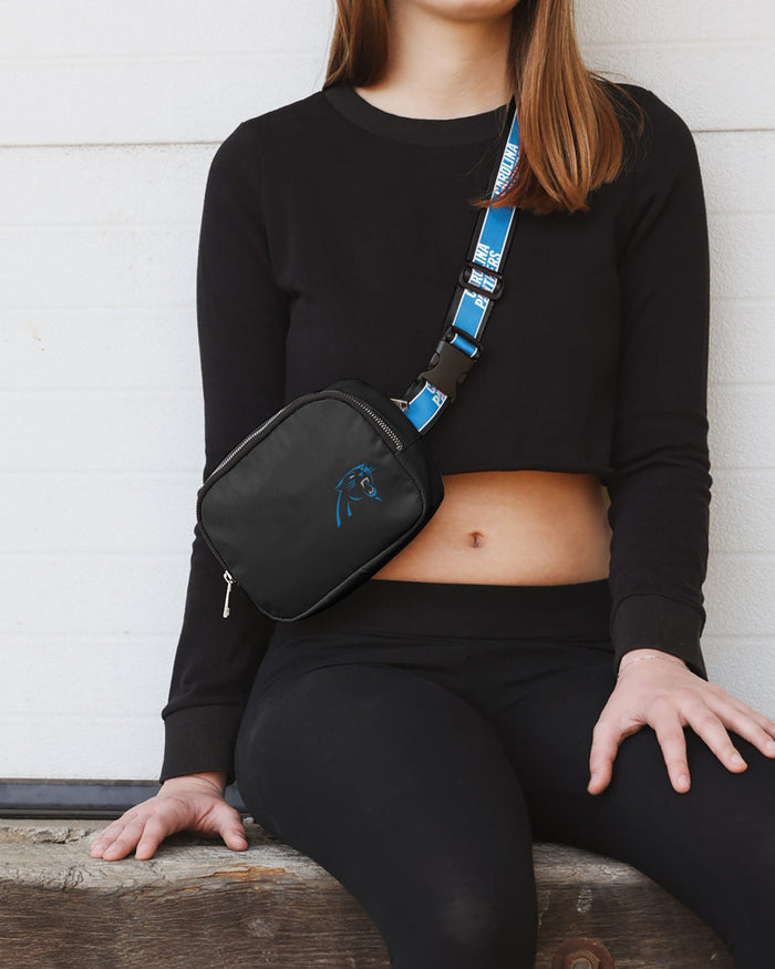 Carolina Panthers Team Wordmark Crossbody Belt Bag FOCO - FOCO.com