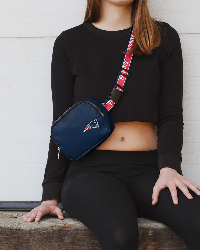 New England Patriots Team Wordmark Crossbody Belt Bag FOCO - FOCO.com