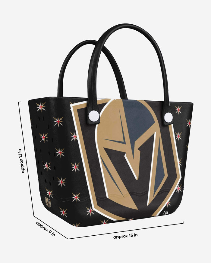Vegas Golden Knights Big Logo Mini Print Tailgate Tote Bag FOCO - FOCO.com