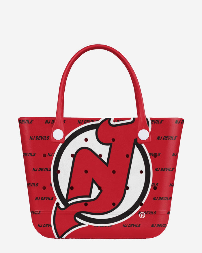 New Jersey Devils Big Logo Mini Print Tailgate Tote Bag FOCO - FOCO.com