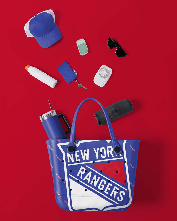 New York Rangers Big Logo Mini Print Tailgate Tote Bag FOCO - FOCO.com