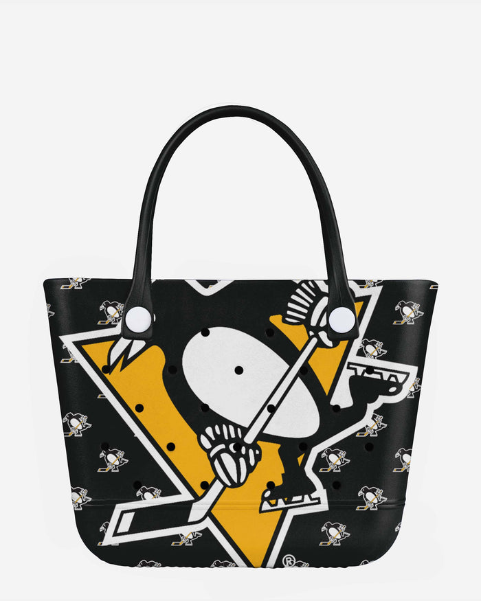 Pittsburgh Penguins Big Logo Mini Print Tailgate Tote Bag FOCO - FOCO.com