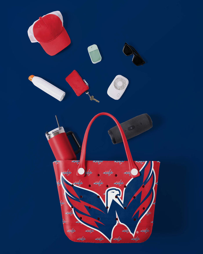 Washington Capitals Big Logo Mini Print Tailgate Tote Bag FOCO - FOCO.com