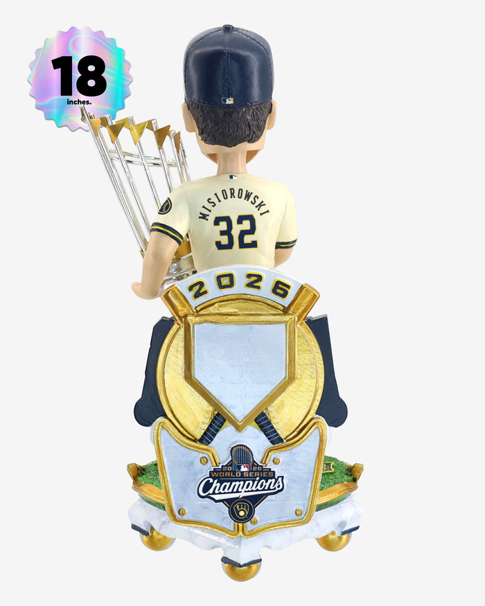 Jacob Misiorowski Milwaukee Brewers 2026 World Series Champions Celebration 18 in Player Bobblehead FOCO - FOCO.com