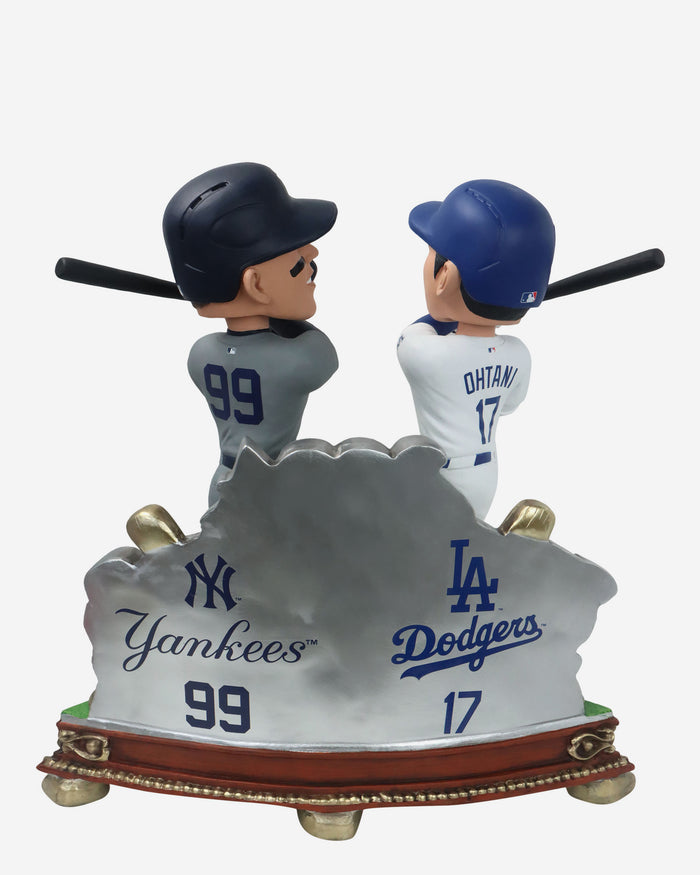 Aaron Judge & Shohei Ohtani New York Yankees & Los Angeles Dodgers 2024 World Series 18 in Dual Battle Bobblehead FOCO - FOCO.com