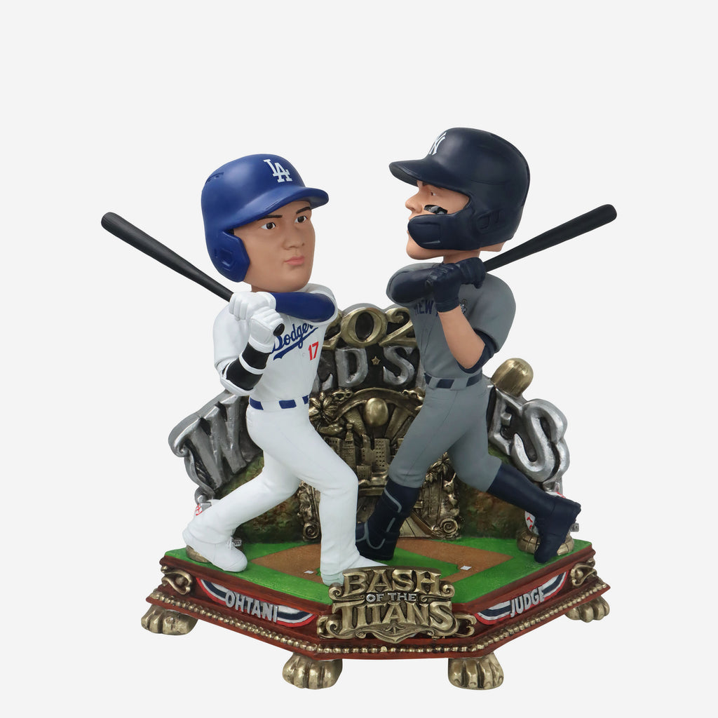 Aaron Judge & Shohei Ohtani New York Yankees & Los Angeles Dodgers 2024 World Series 18 in Dual Battle Bobblehead FOCO - FOCO.com