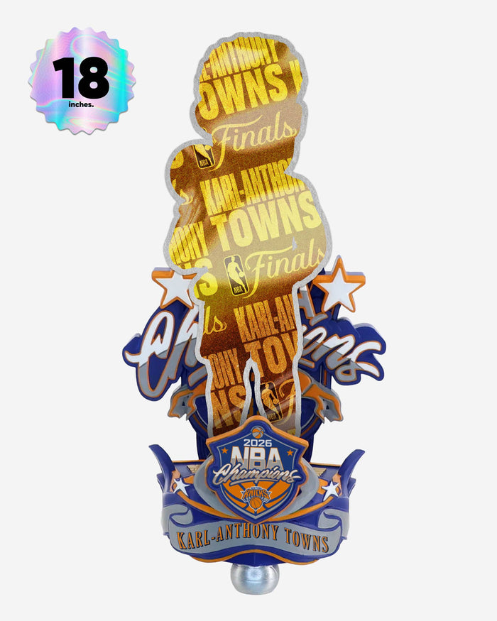Karl-Anthony Towns New York Knicks 2026 NBA Champions Celebration 18 in Bobblehead FOCO - FOCO.com