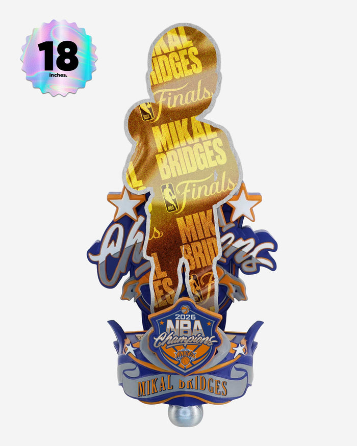 Mikal Bridges New York Knicks 2026 NBA Champions Celebration 18 in Bobblehead FOCO - FOCO.com