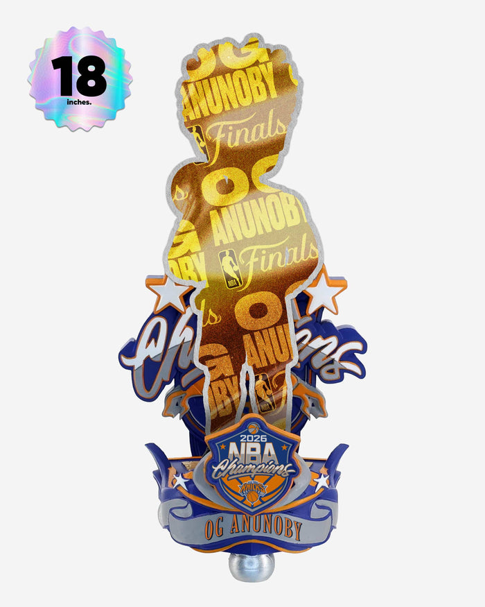 OG Anunoby New York Knicks 2026 NBA Champions Celebration 18 in Bobblehead FOCO - FOCO.com