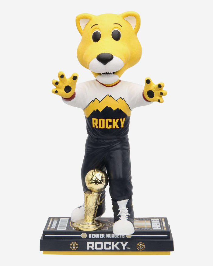 SuperMascot Rocky Denver Nuggets 2023 NBA Champions 18 in Mascot Bobblehead FOCO - FOCO.com