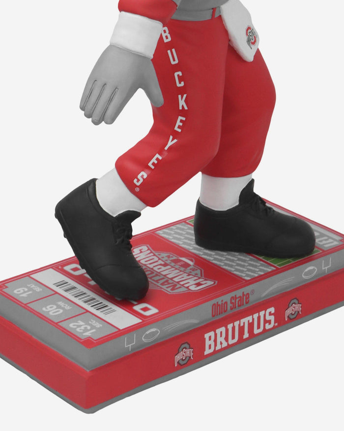 Brutus Buckeye Ohio State Buckeyes 2024 Football National Champions Mascot 18 in Bobblehead FOCO - FOCO.com