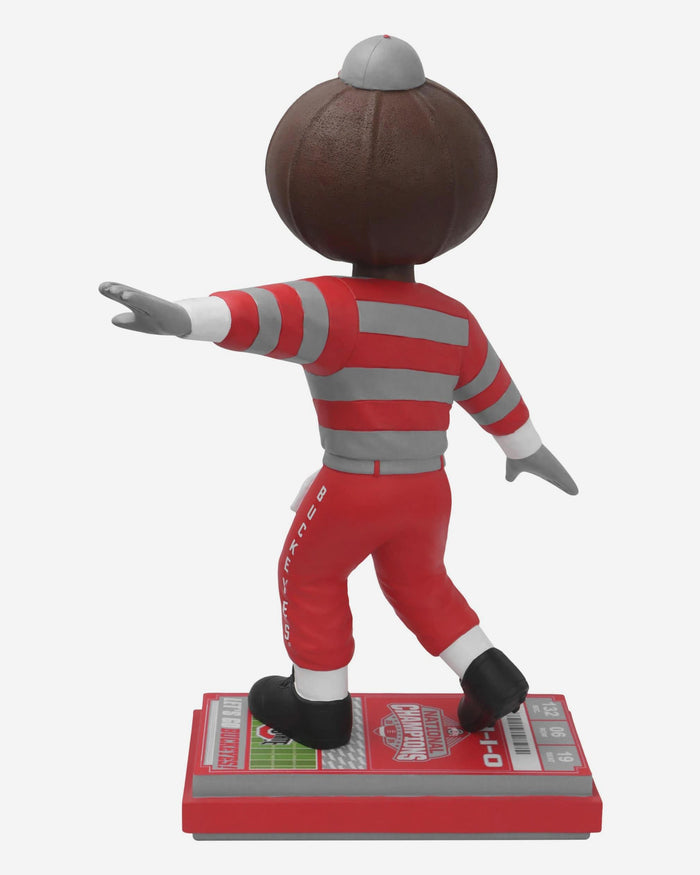 Brutus Buckeye Ohio State Buckeyes 2024 Football National Champions Mascot 18 in Bobblehead FOCO - FOCO.com