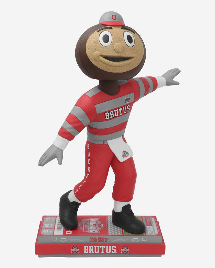 Brutus Buckeye Ohio State Buckeyes 2024 Football National Champions Mascot 18 in Bobblehead FOCO - FOCO.com