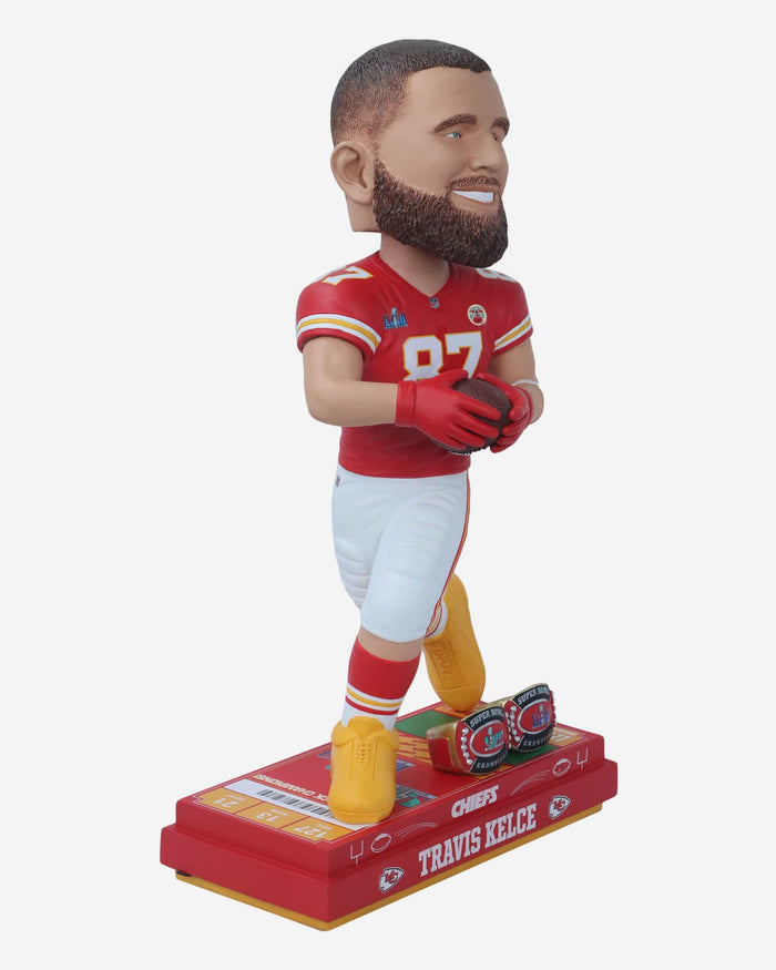 Travis Kelce Kansas City Chiefs Super Bowl LVIII Champions 18 in Bobblehead FOCO - FOCO.com