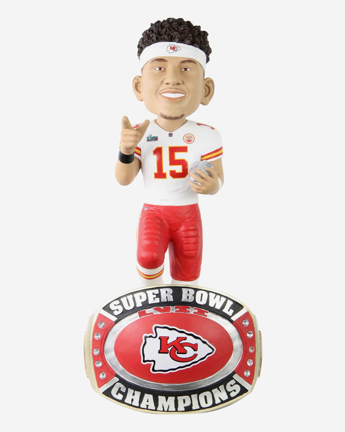 Patrick Mahomes Kansas City Chiefs Super Bowl LVII Champions 18 in Bobblehead FOCO - FOCO.com