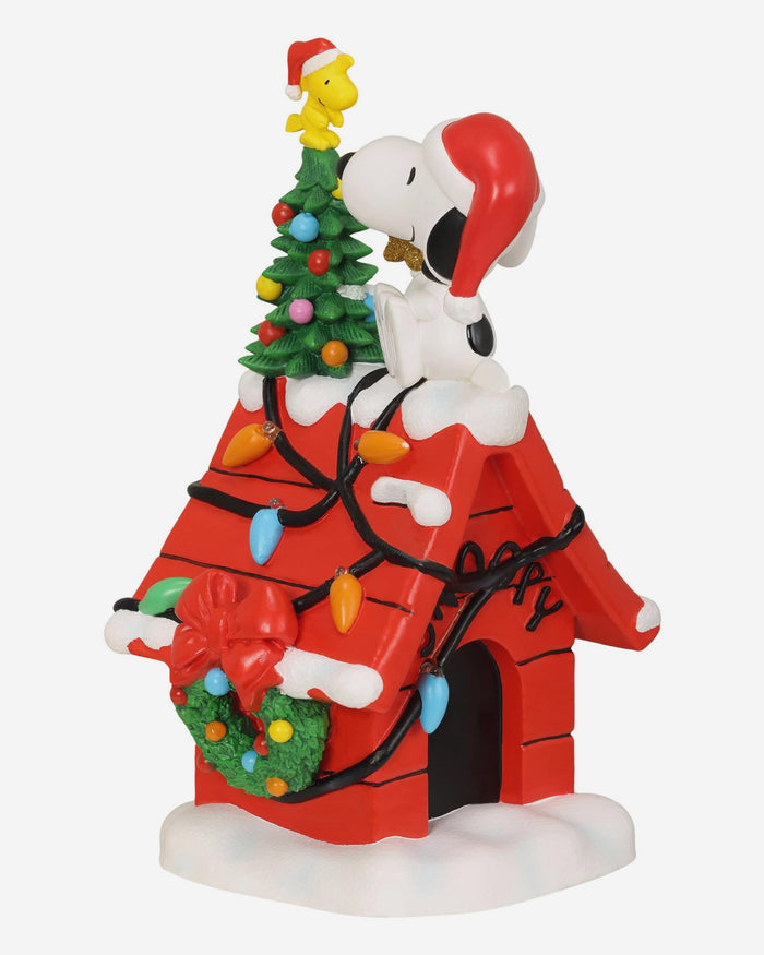 Snoopy & Woodstock Peanuts Christmas Doghouse Light Up Bobblehead FOCO - FOCO.com