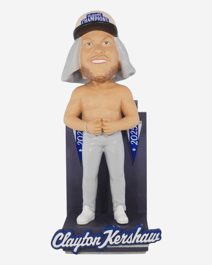 Clayton Kershaw Shirtless Locker Room Bobblehead FOCO - FOCO.com