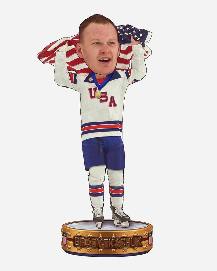 Brady Tkachuk Team USA American Flag Bobblehead FOCO - FOCO.com