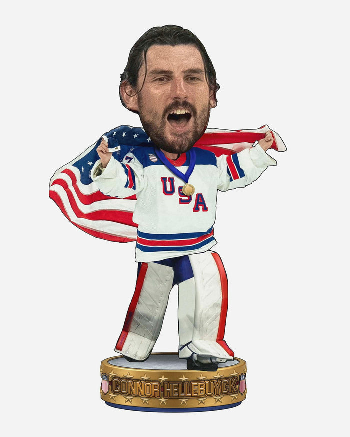Connor Hellebuyck Team USA American Flag Bobblehead FOCO - FOCO.com