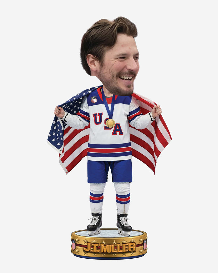 JT Miller Team USA Men's Hockey American Flag Bobblehead FOCO - FOCO.com