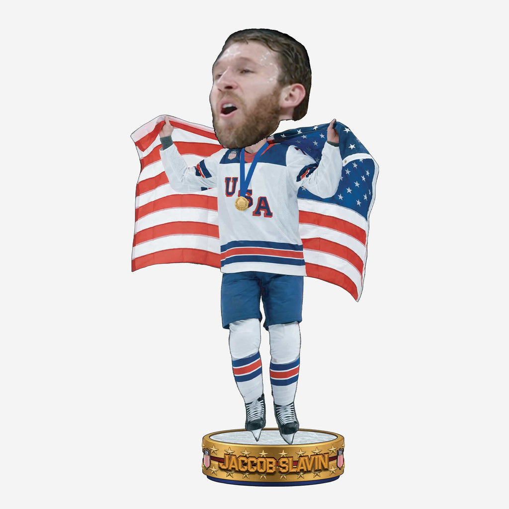 Jaccob Slavin Team USA Men's Hockey American Flag Bobblehead FOCO - FOCO.com