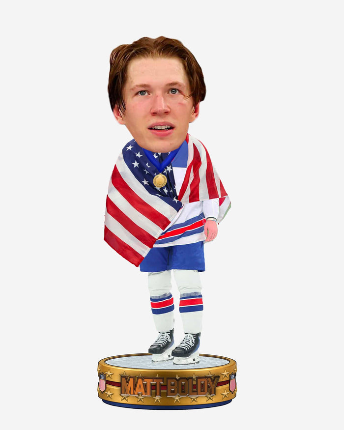 Matt Boldy Team USA Men's Hockey American Flag Bobblehead FOCO - FOCO.com
