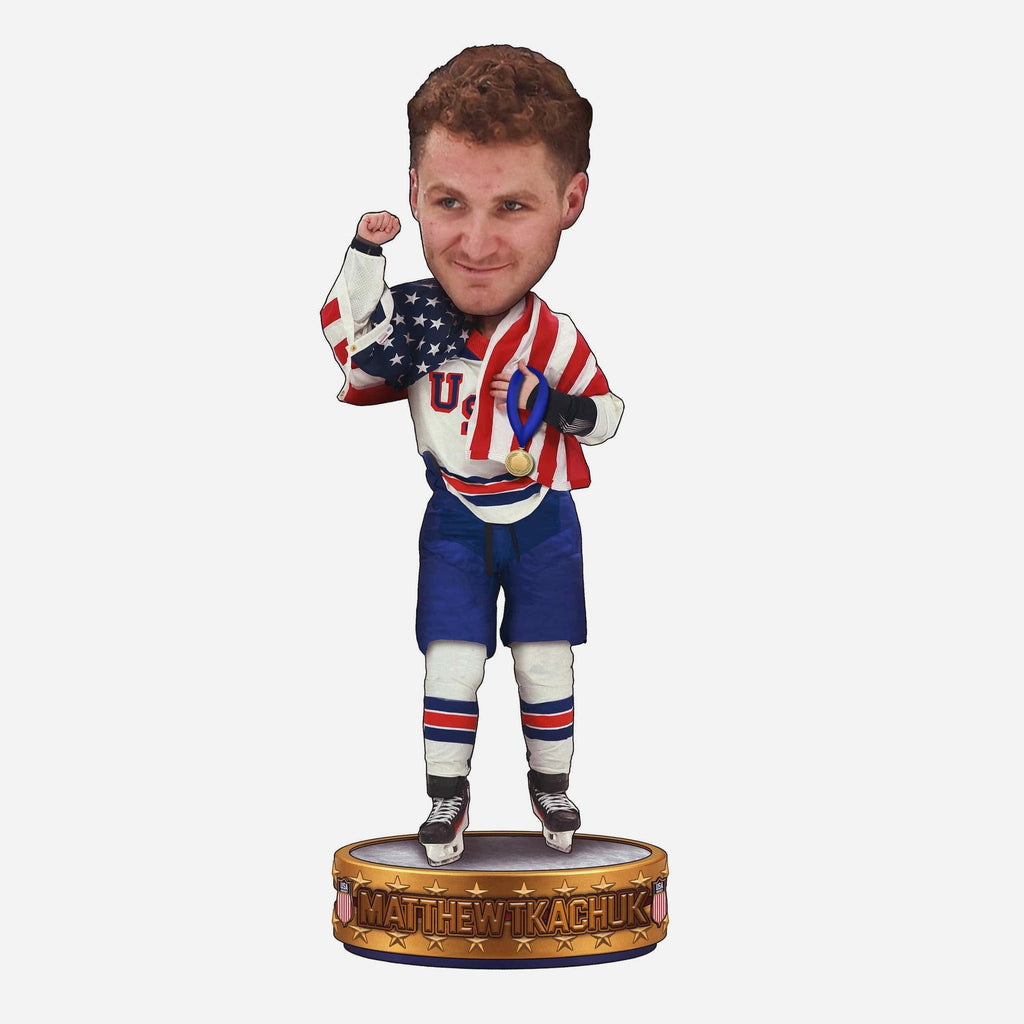 Matthew Tkachuk Team USA American Flag Bobblehead FOCO - FOCO.com