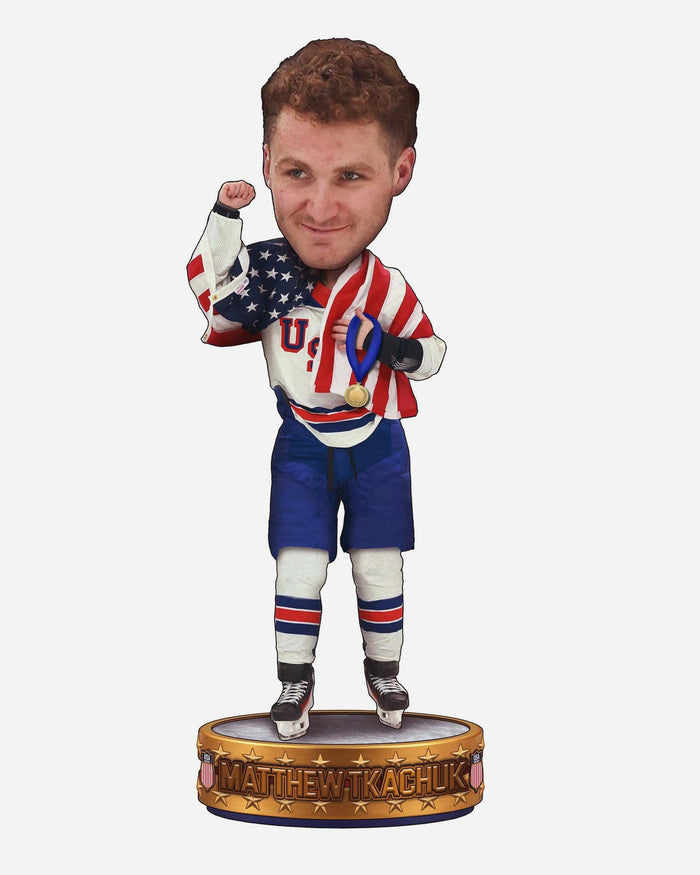 Matthew Tkachuk Team USA American Flag Bobblehead FOCO - FOCO.com