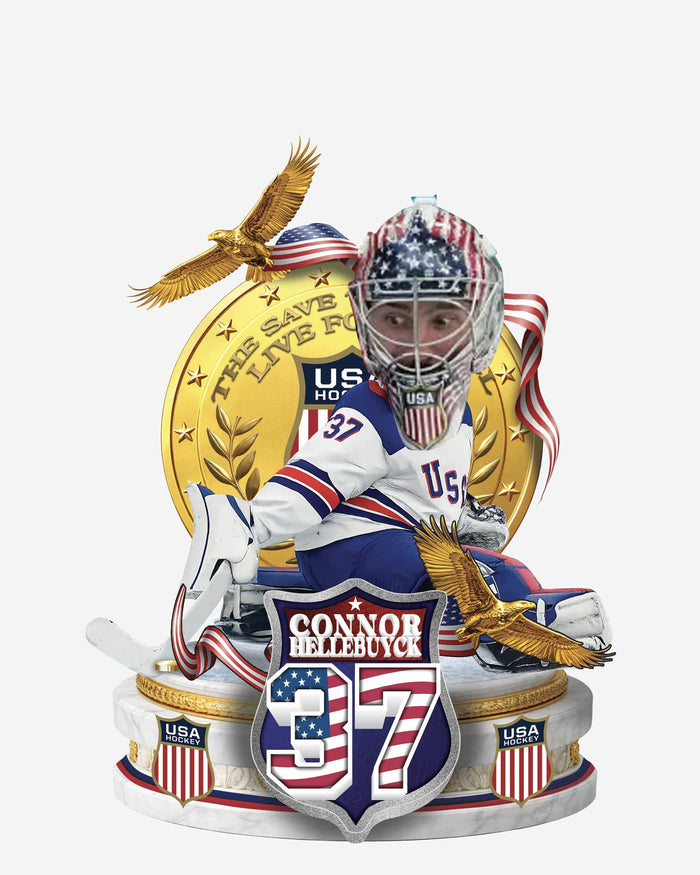 Connor Hellebuyck USA Mens Hockey Save Bobblehead FOCO - FOCO.com