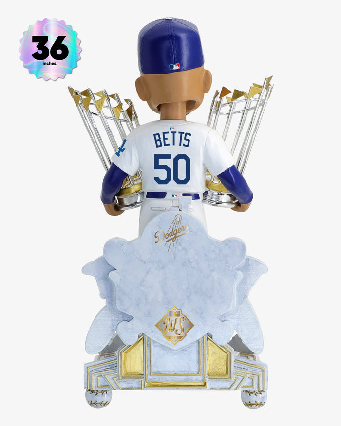 Mookie Betts Los Angeles Dodgers 2025 Back To Back World Series Champions Celebration 3 Ft Player Bobblehead FOCO - FOCO.com
