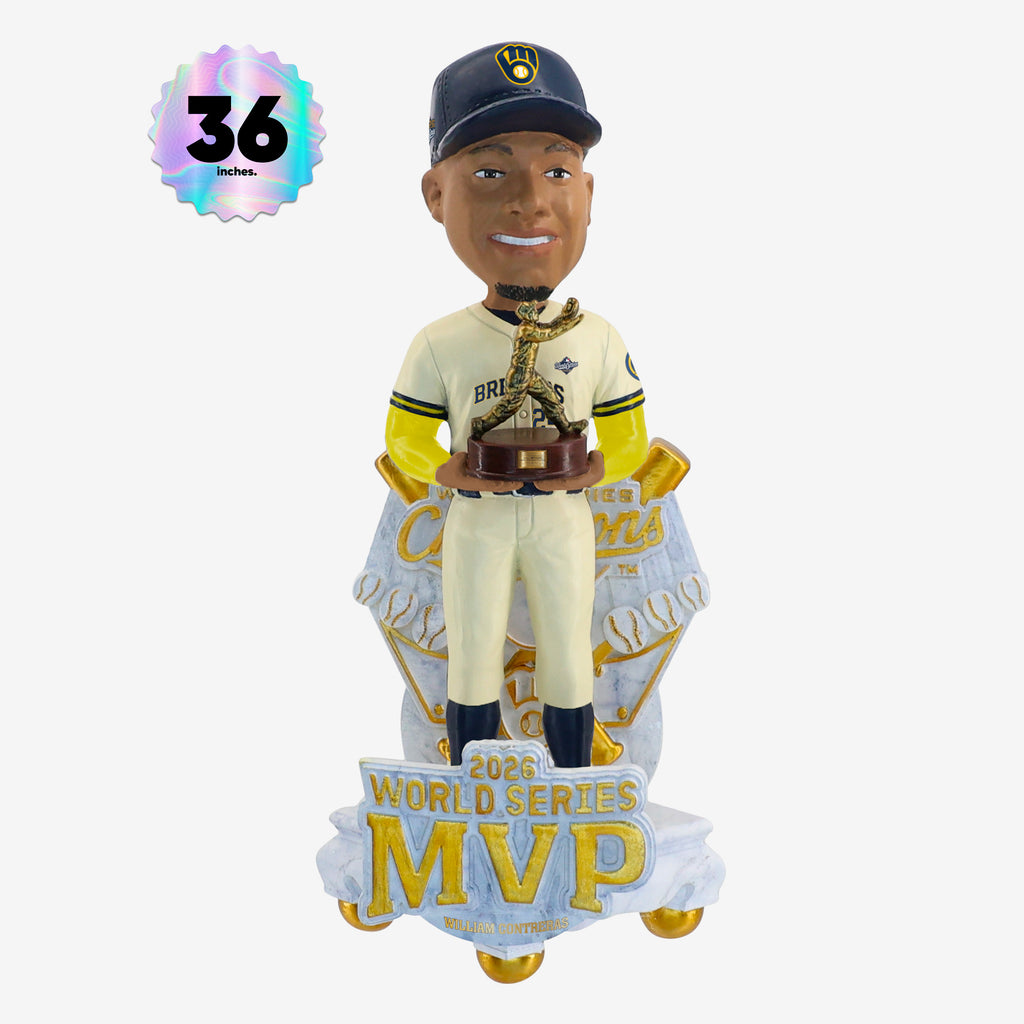 William Contreras Milwaukee Brewers 2026 World Series Champions Celebration MVP 3 Ft Player Bobblehead FOCO - FOCO.com