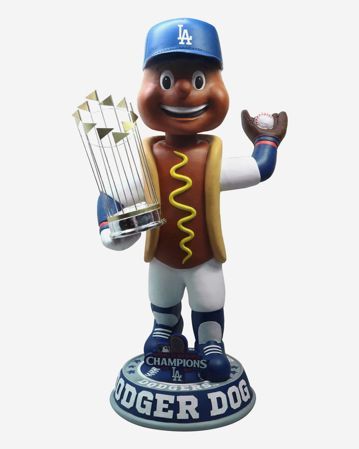 Dodger Dog Los Angeles Dodgers 2024 World Series Champions 3 Ft Mascot Bobblehead FOCO - FOCO.com