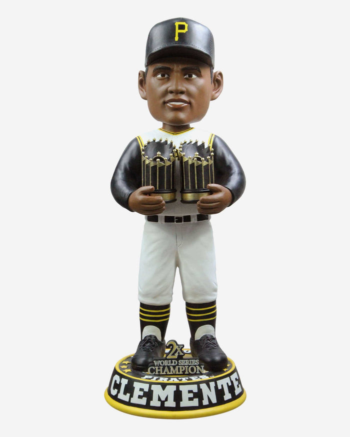 Roberto Clemente Pittsburgh Pirates 2X World Series Champion 3 ft Bobblehead FOCO - FOCO.com