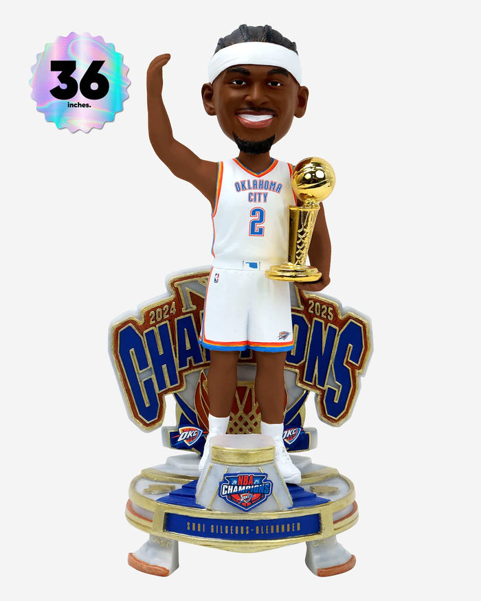 Shai Gilgeous-Alexander Oklahoma City Thunder 2025 NBA Champions Celebration 3 Ft Bobblehead FOCO - FOCO.com